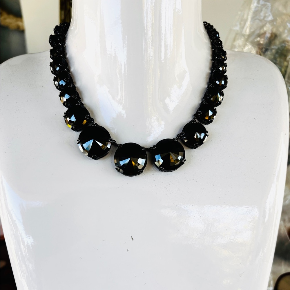 Henri Bendel Black Crystals Statement Necklace firm price